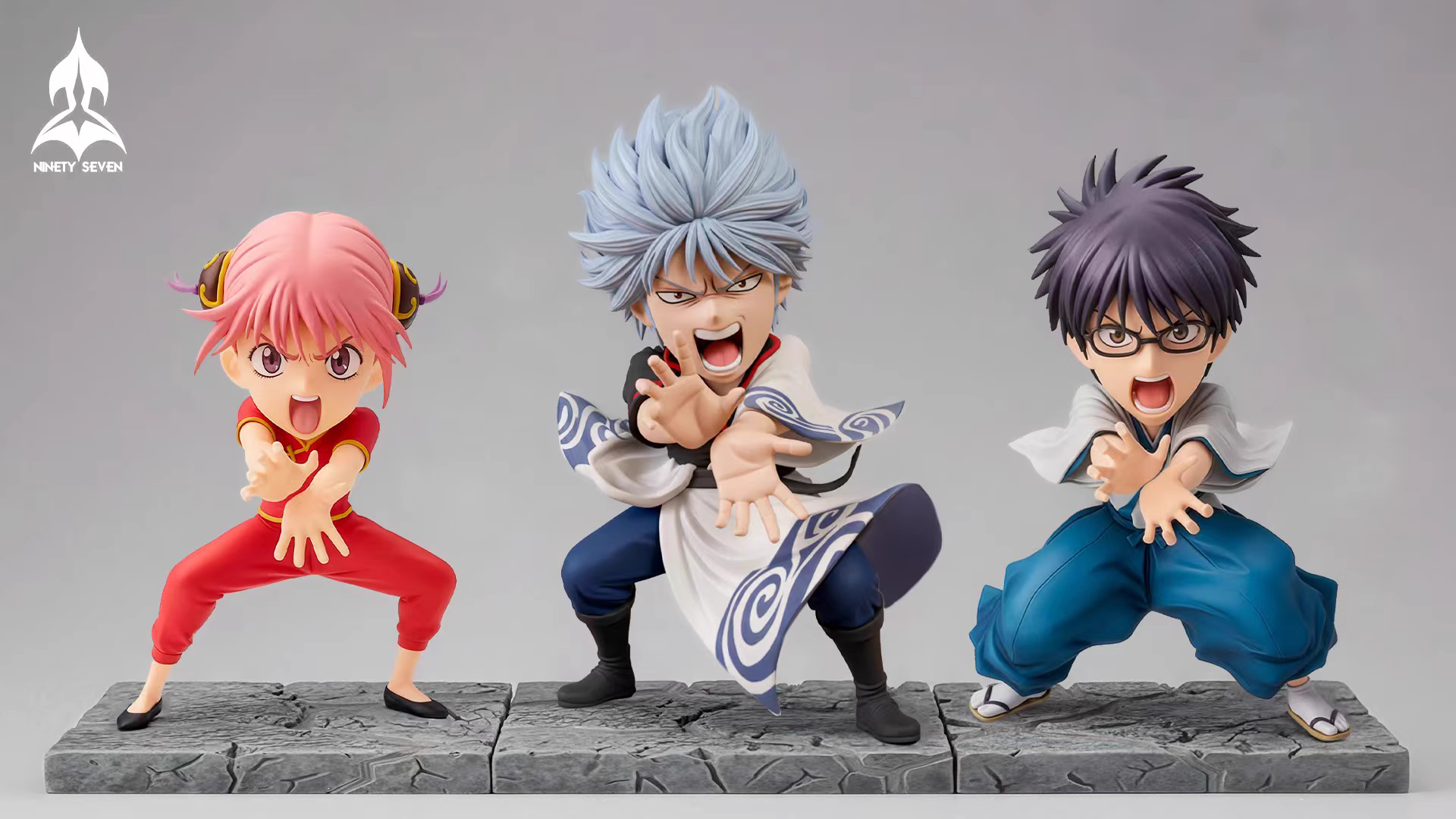 【Pre-sale】Q Version Sakata Gintoki, Shimura Shinpachi and Kagura-NINETY SEVEN Studio