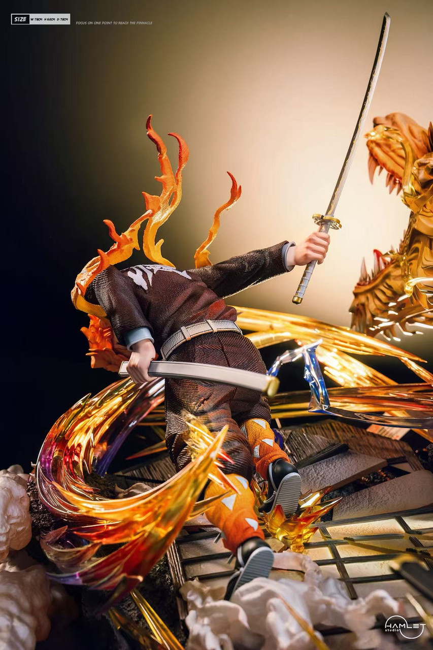 【Pre-sale】1/5 Scale Flaming Thunder God Zenitsu Agatsuma with LED-Hamlet Studio