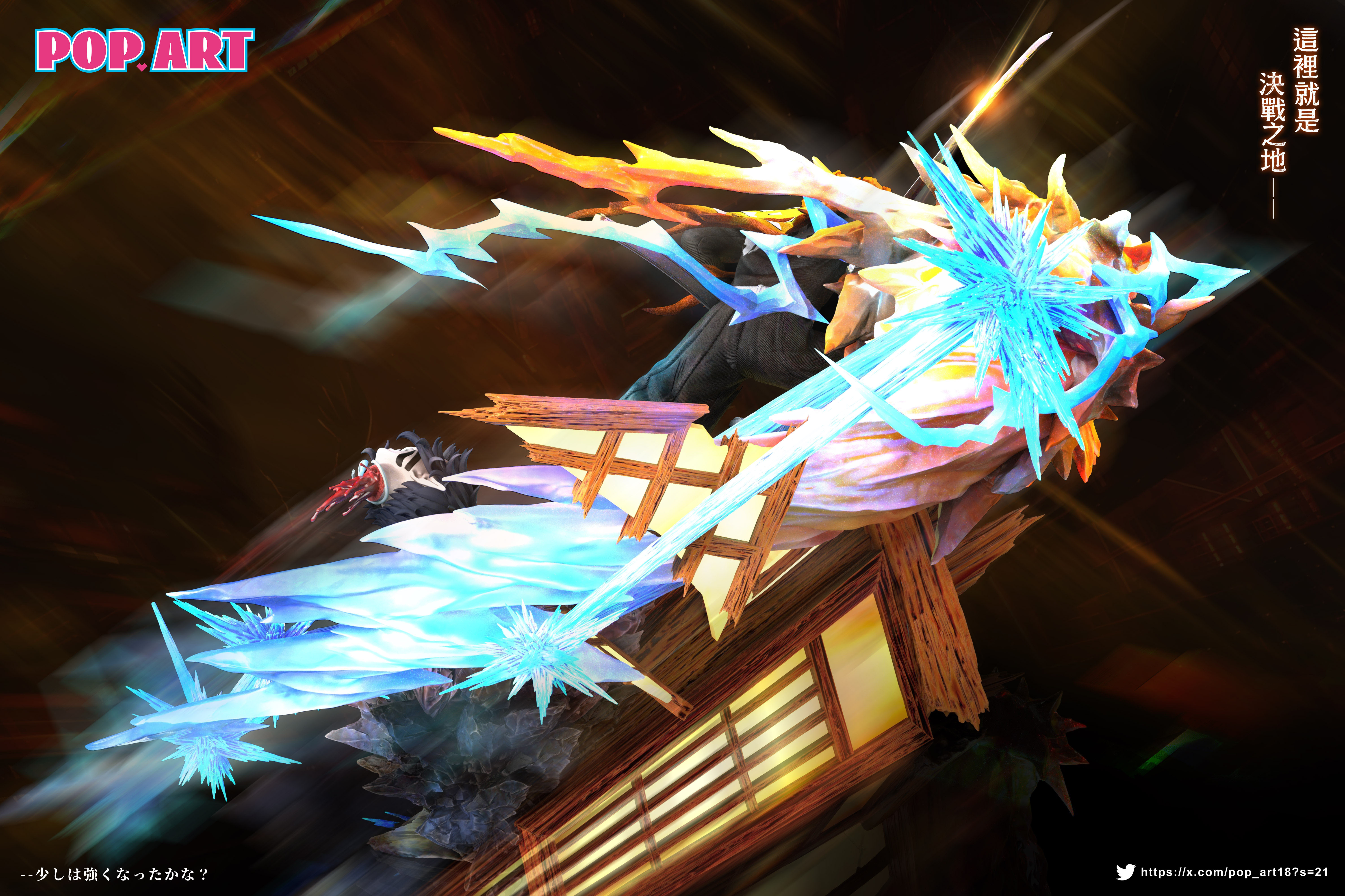 【Pre-sale】1/6 Scale Flaming Thunder God Zenitsu Agatsuma with LED-POP.ART Studio